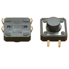 Tactile 12x12x8mm 4 Pin Push Button Switch (Pack of 5) -Electronic Components -Switches -Push Buttons -Robocraze