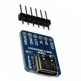 7Semi USB Type-C Connector Breakout (Female)-Electronic Modules-Breakout Boards-Robocraze