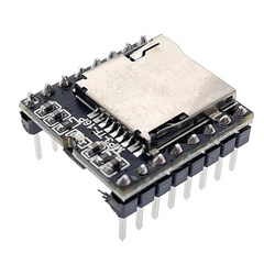Mini DF MP3 Player Module MP3-TF-16P – Compact DFPlayer MP3 module for audio. -MP3 Player Module -Robocraze