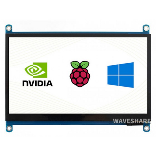 Waveshare 7inch HDMI Capacitive Touch Screen LCD (H) 1024×600 Support Various Systems -Raspberry Pi -Displays Raspberry pi -Robocraze
