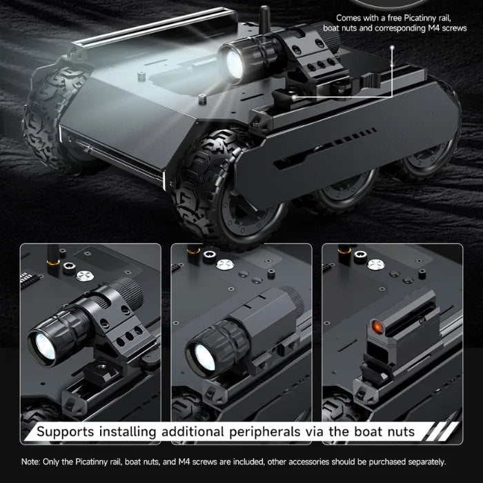 Waveshare 6x4 Off-Road UGV Mobile Robot Chassis With Extension Rails and ESP32