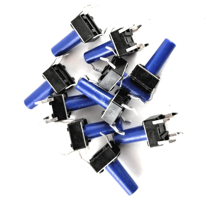 4-Pin Long Push Button Switch (Pack of 5) – Extended push button - Mini Switch - Robocraze