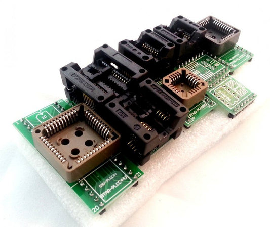SMD IC Adapters Set (9Pcs) – Adapters for SMD chip programming. -Development Board -Robocraze
