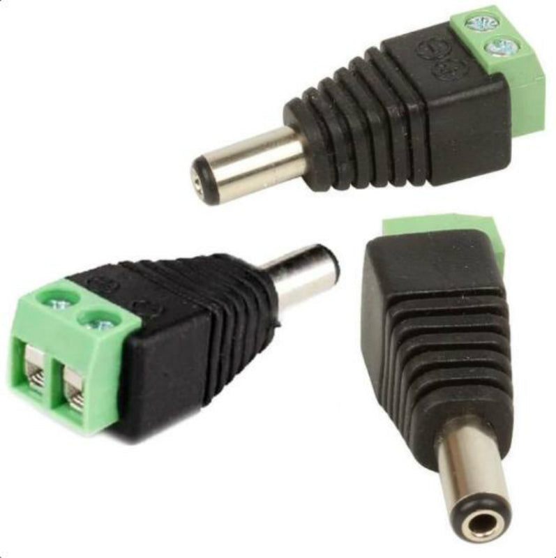 DC Power Male Plug Jack Adapter Connector – Reliable power plug for DC connections. Electronic Components - Robocraze