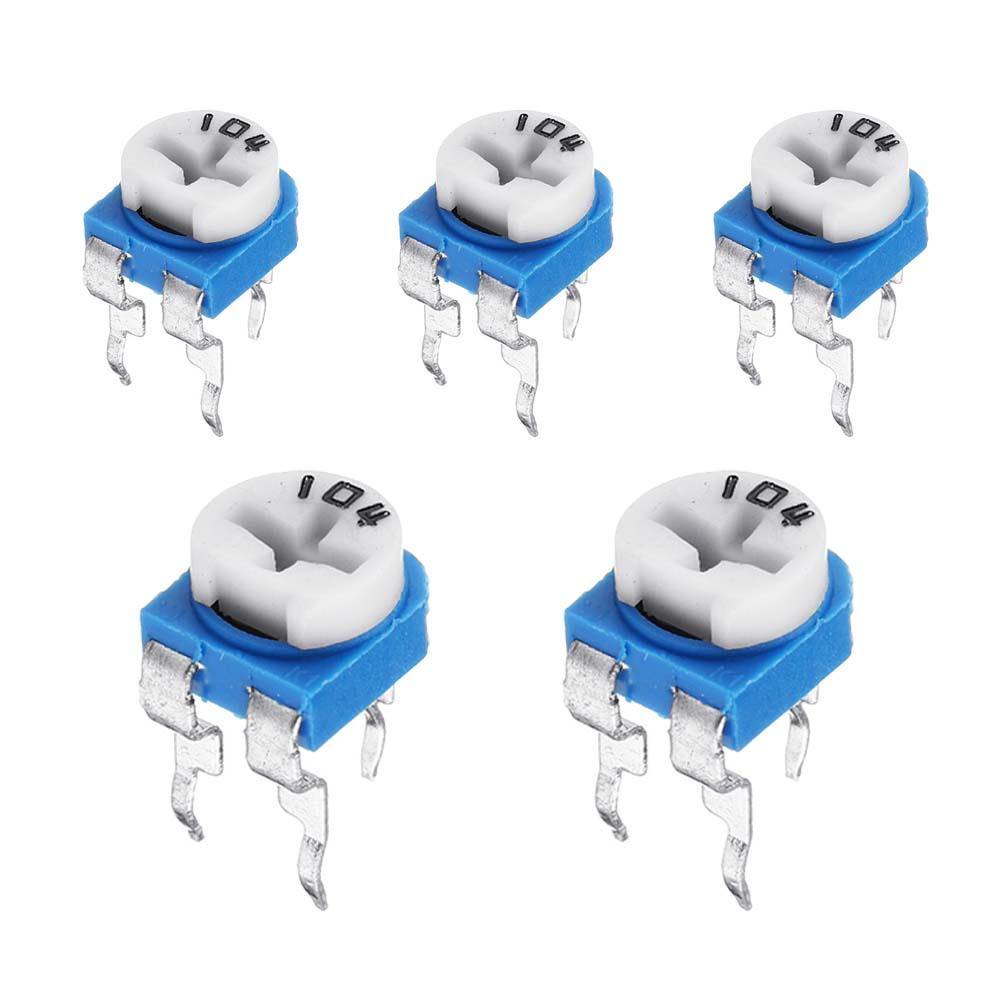 100K Preset Potentiometer (Pack of 5) – Durable preset potentiometers - Electronic Components - Robocraze