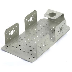4WD Gray Chassis with Castor Slot – Sturdy 4-wheel robot chassis for robotics. -Robot Wheels and Chassis -Robocraze