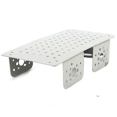 4WD Gray Chassis with Castor Slot – Sturdy 4-wheel robot chassis for robotics. -Robot Wheels and Chassis -Robocraze