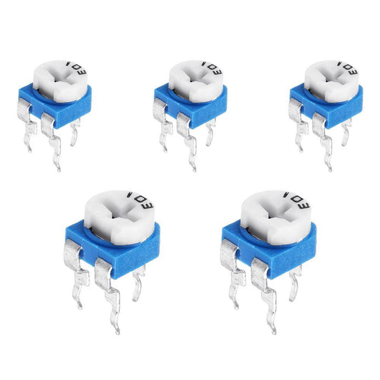 10K Preset Potentiometer (Pack of 5) – Pre-calibrated resistors - Electronic Components - Robocraze