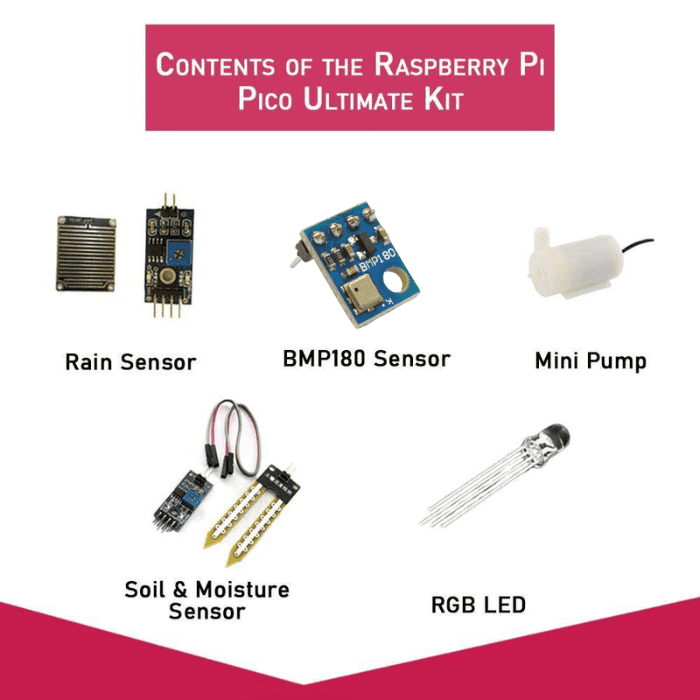 Raspberry Pi Pico Ultimate Kit with Manual – Complete kit for Pico projects -Robocraze