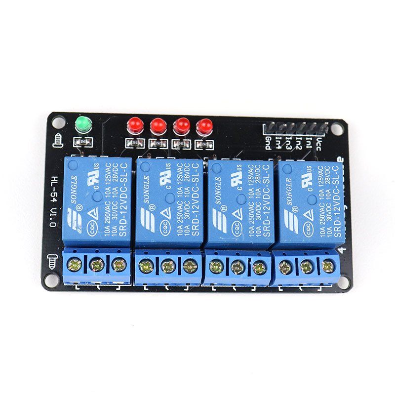 12V 4CH Relay Board – 4-channel 12V relay board for Arduino and Raspberry Pi. -Relay Module -Robocraze
