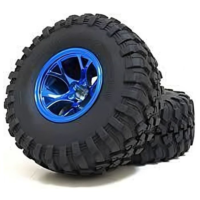 125mm Wheel black-blue with 6mm coupling – Large motor wheels for robotics – Robot Wheels and Chassis - Robocraze