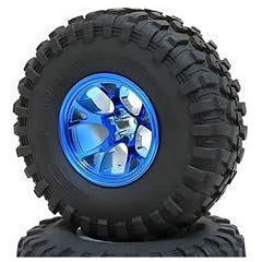 125mm Wheel black-blue with 6mm coupling – Large motor wheels for robotics – Robot Wheels and Chassis - Robocraze