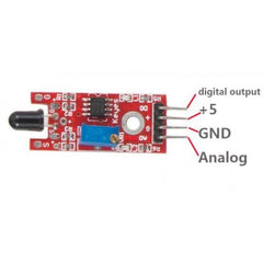 4Pin KY-026 Flame Sensor Module - Detects fire & flame sources for safety systems. -Flame Sensor -Robocraze