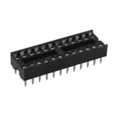 24 Pin Narrow IC Base (Pack of 5) – Secure 24-pin narrow IC socket for stable connections. -Robocraze