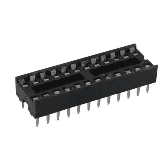 24 Pin Narrow IC Base (Pack of 5) β Secure 24-pin narrow IC socket for stable connections. -Robocraze