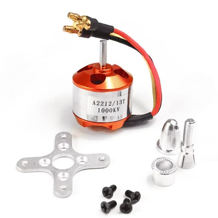 A2212 1000KV BLDC Drone Motor for FPV Aircraft Models, RC Drones, and Quadcopters - DIY Drone Parts - Robocraze