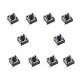 12x12x7.3mm Tactile Push Button (10-Pack) – Sensitive switches - Mini Switch - Electronic Components -Robocraze