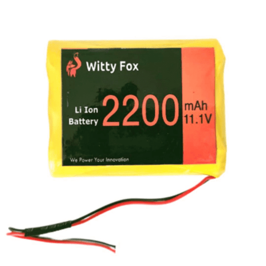 Witty Fox 11.1V 2200mAh Li-ion Battery – Rechargeable 11.1V battery. -Lithium Battery -Robocraze