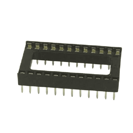 24 Pin Wide IC Base (Pack of 5) β 24-pin wide IC base for PCB integration & circuit prototyping. -Robocraze