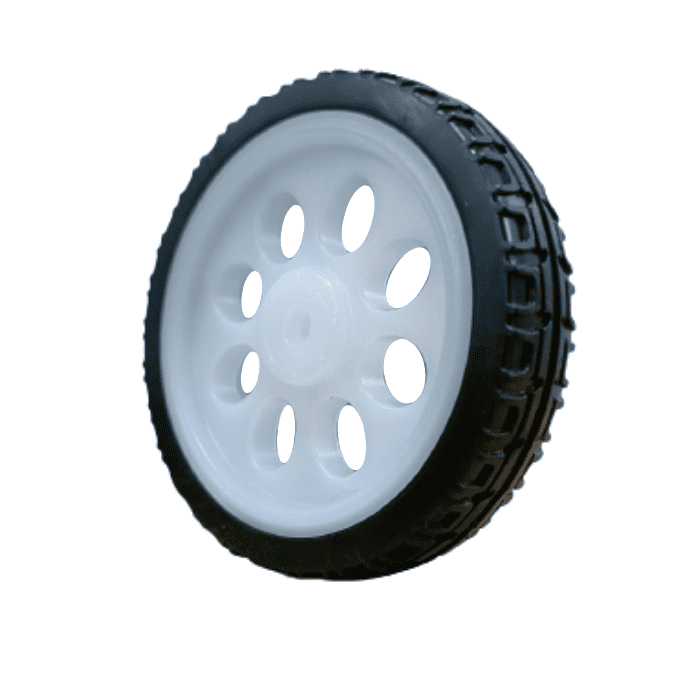 63mm Rubber Wheel – High-grip robot wheel for DIY robotic cars. -Robot Wheels and Chassis -Robocraze