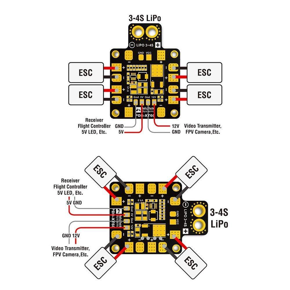 Matek Systems PDB-XT60 Power Distribution Board – Reliable power for drones. -DIY Drone Parts -Robocraze