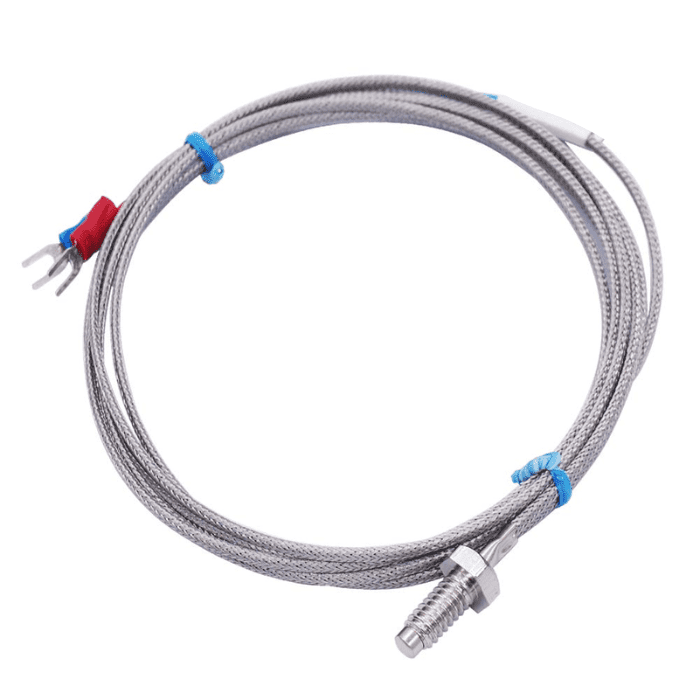 PT100 M6 Screw Probe Thermocouple Temperature Sensor 1 Meter