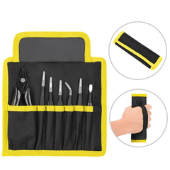 Soldron Tweezer and Cutter Pouch Set – Essential toolset for electronics repairs – tweezer set - Hand Tool - Robocraze