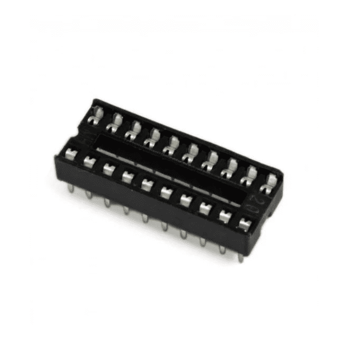 20 Pin Narrow IC Base (Pack of 5) – Quality 20-pin narrow IC socket for stable connections. -Robocraze