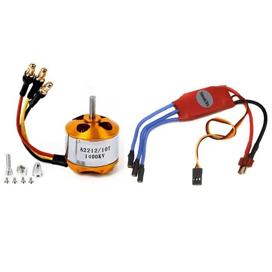 A2212 1400KV BLDC Drone Motor + Simonk 30A ESC – Powerful motor for drones. -DIY Drone Parts -Robocraze