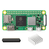 Raspberry Pi Zero 2W with Aluminium Heatsink & 20x2 Header – Efficient cooling setup -Robocraze