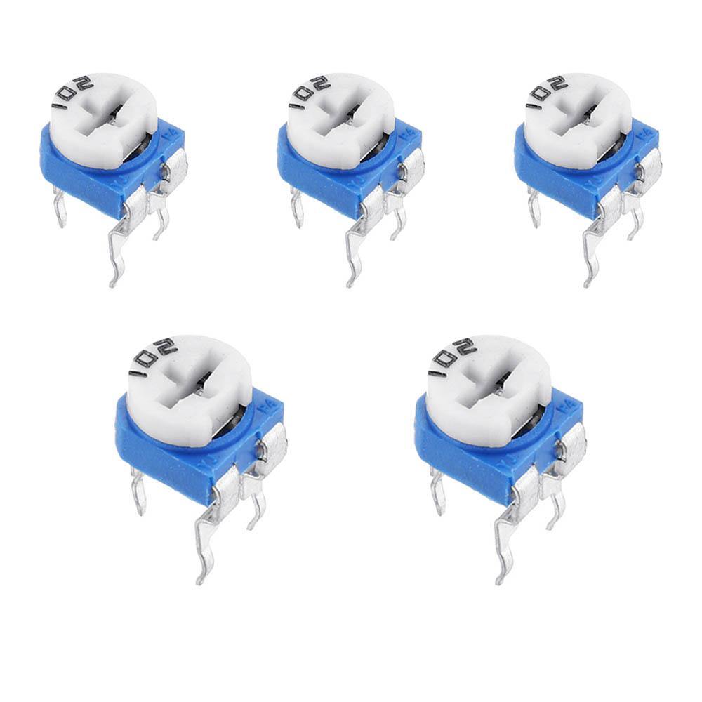 1K Preset Potentiometer (Pack of 5) – Adjustable preset resistors - Electronic Components - Robocraze