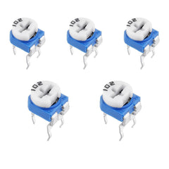 1K Preset Potentiometer (Pack of 5) – Adjustable preset resistors - Electronic Components - Robocraze