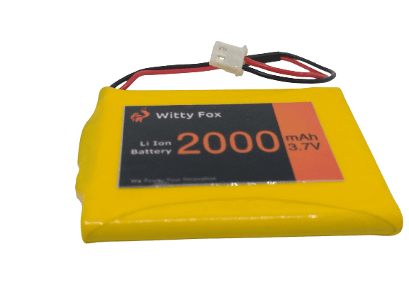 Witty Fox 3.7V 2000mAh Li-ion GPS Battery – Compact & long-lasting GPS lithium-ion battery. -Lithium Battery -Robocraze