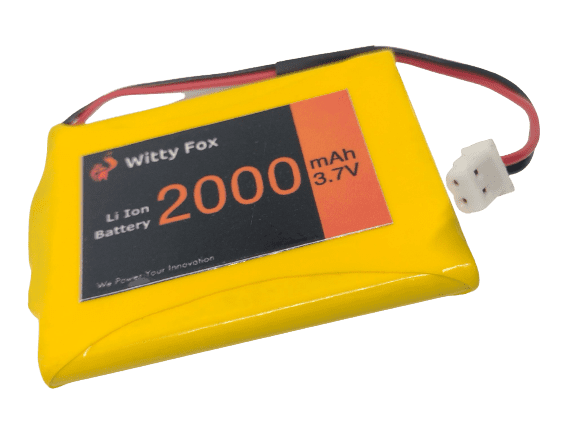 Witty Fox 3.7V 2000mAh Li-ion GPS Battery – Compact & long-lasting GPS lithium-ion battery. -Lithium Battery -Robocraze