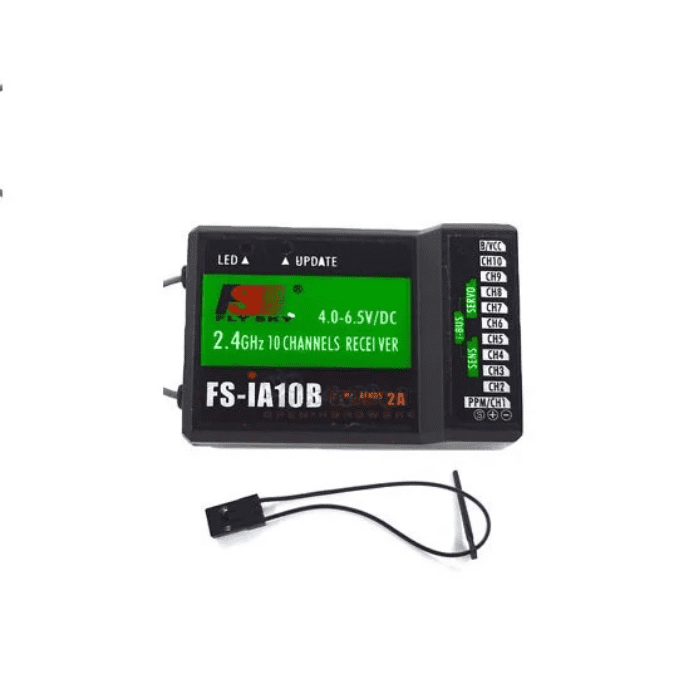 FlySky FS-i6S 10CH AFHDS 2A + FS-iA10B Receiver – FPV drone remote for quadcopters. -Robocraze