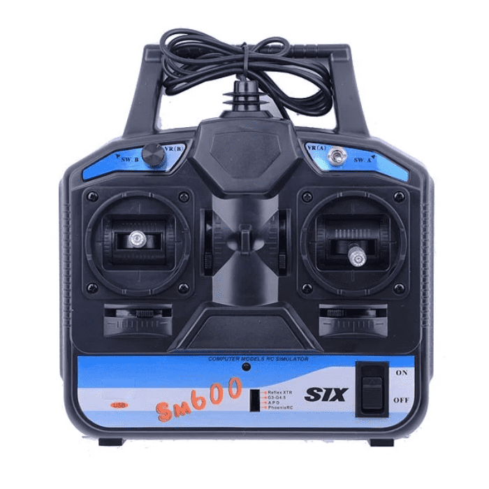 FS-SM600 6CH USB Controller + SuperSimX Simulator – FPV drone remote for quadcopters. -Robocraze