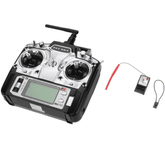 FlySky FS-T6 6CH Transmitter + FS-R6B Receiver – FPV drone remote for quadcopters. -Robocraze