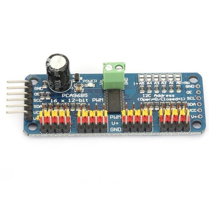 PCA9685 16 Channel Servo Motor Driver(Soldered)-Robocraze