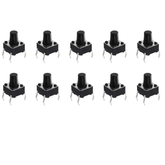 4-Pins DIP Momentary Square Tactile Push Button (10pcs, 6x6x8mm) – Tactile push buttons - Mini Switch - Robocraze