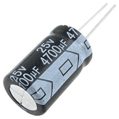 4700uF 25V Electrolytic Capacitor (5PC) – Power supply & motor drive capacitors. -Basic Components -Robocraze
