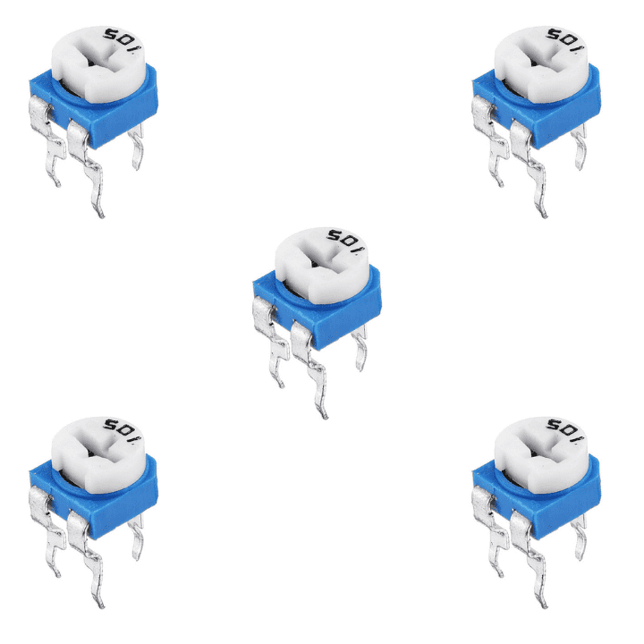 500E Cermet (Pack of 5) – Low-resistance potentiometers for voltage adjustment - Electronic Components - Robocraze