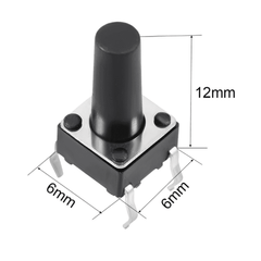 4-Pin Long Push Button Switch (Pack of 5) – Extended push button - Mini Switch - Robocraze