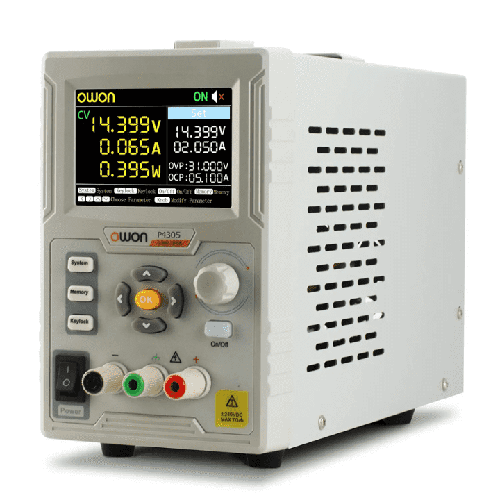 Owon P4305 30V 5A Programmable Power Supply – Versatile lab-grade power supply. -Power Adapter -Robocraze