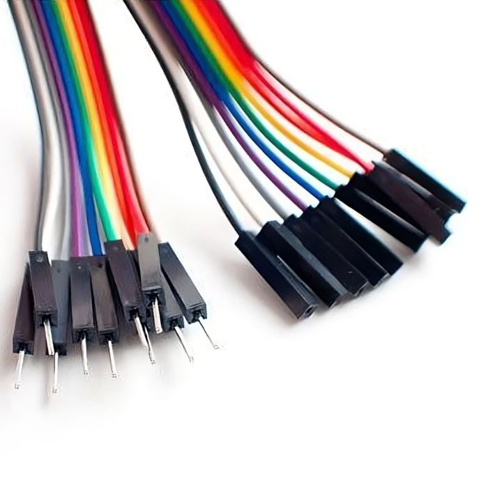 Male to Female Jumper Wires (20cm) (20pcs) – Essential jumper wires for projects. Electronic Components - Robocraze