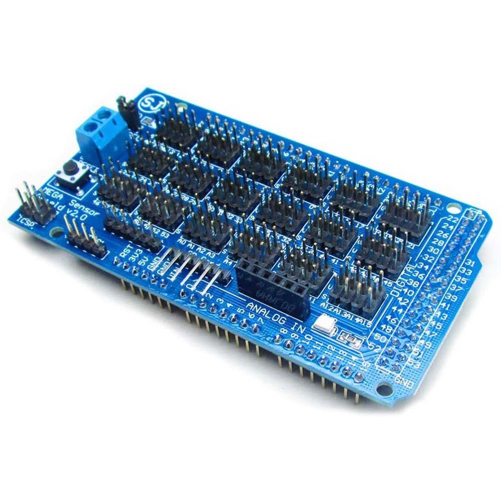 Arduino Mega 2560 Sensor Shield V2.0 – Feature-rich Arduino shields for Mega 2560 & sensor projects. -Robocraze