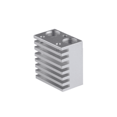 Dual head J-head aluminum block heatsink for E3D V6 extruders -Extruder Heatsink -Robocraze