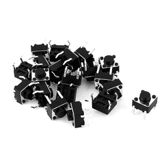 12x12x7.3mm Tactile Push Button (10-Pack) – Sensitive switches - Mini Switch - Electronic Components -Robocraze