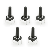 4-Pin Long Push Button Switch (Pack of 5) – Extended push button - Mini Switch - Robocraze