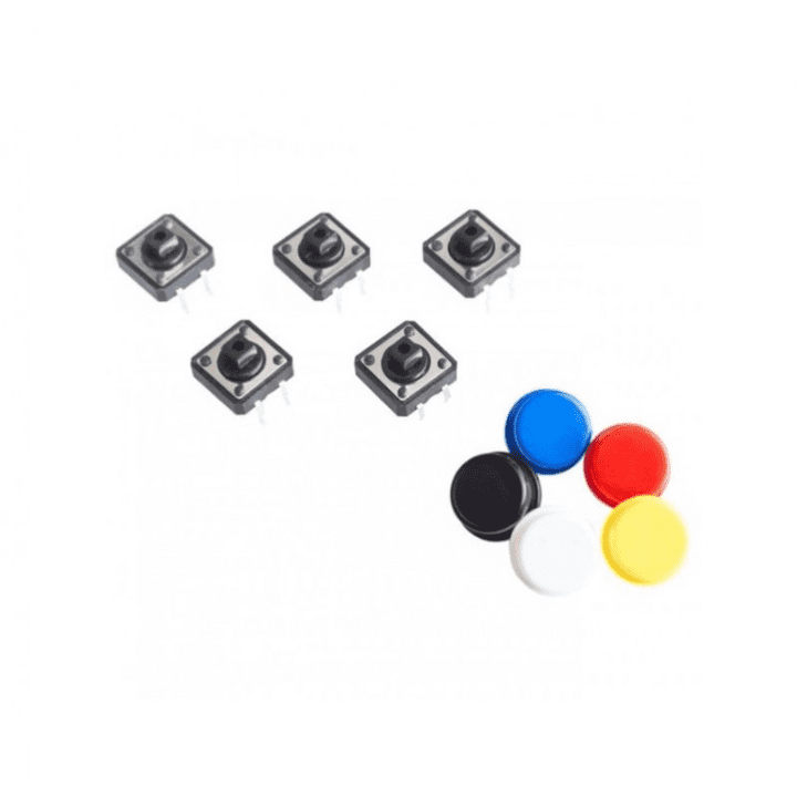 Tactile Push Button Switch Kit (25 Pieces) – Assorted push button switches - Mini Switch - Robocraze
