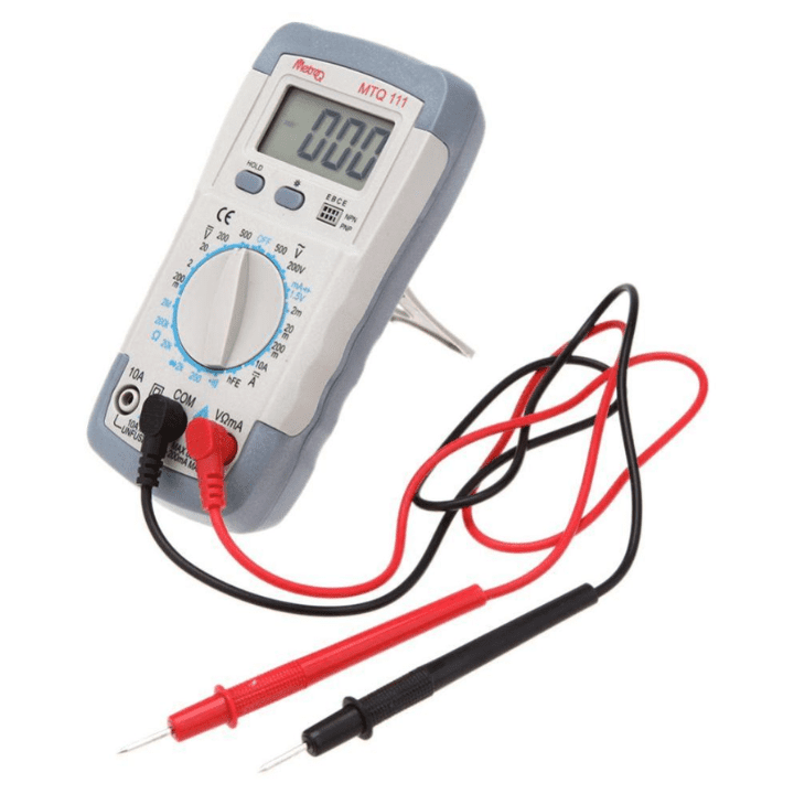 MetroQ MTQ-111 Digital Multimeter With Probes – Compact meter with probes for testing.-Digital Multimeter -Robocraze